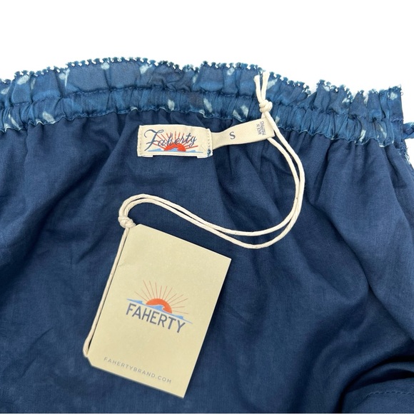 Faherty Sun Chaser Tiered Maxi Dress Size Small Blue Sleeveless Sundress New NWT - Picture 6 of 8